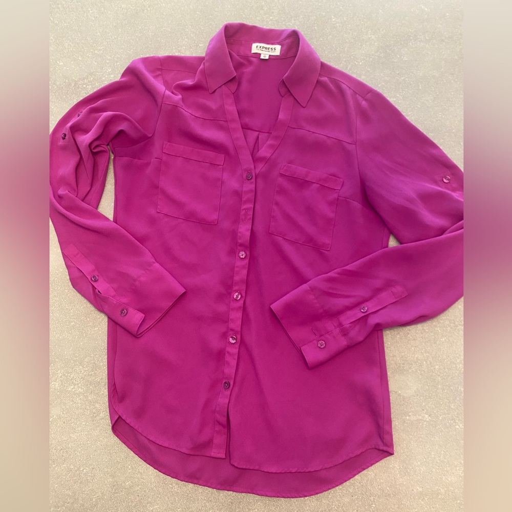 Express Fuchsia Portofino Shirt